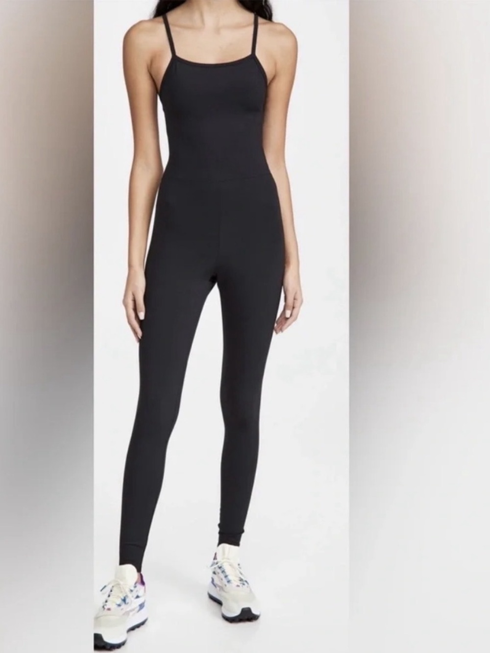 girlfriend collective Cami Unitard Black Full-Length Size Medium